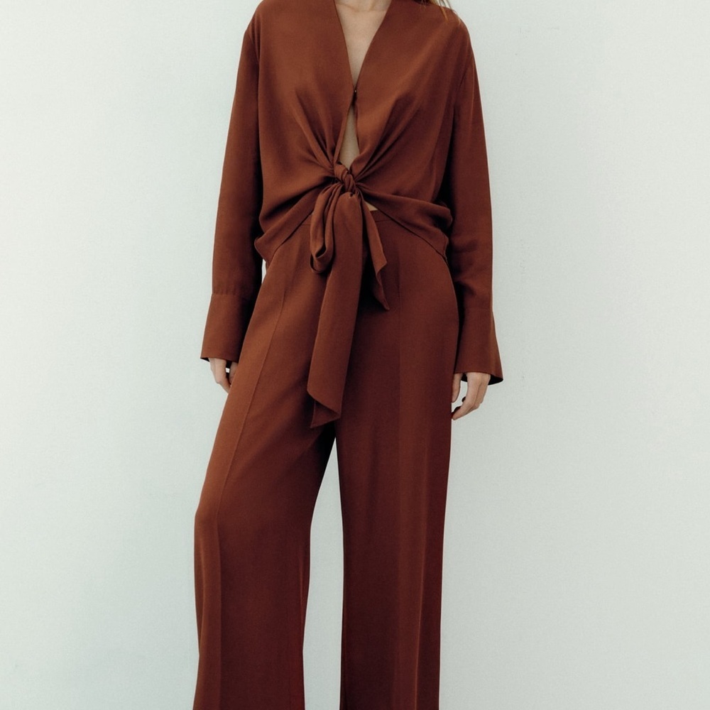 Zara wide flowy pants - Picture 1 of 6